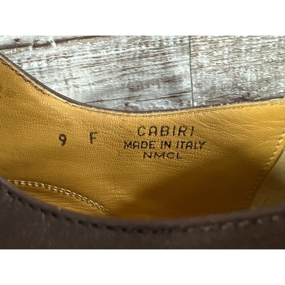 Bally Cabiri Calf Plain Leather Shoes color Moka Sz 9 F made in Italy - Picture 9 of 10